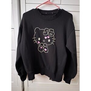 Forever 21 Black Sweatshirt with Pink and White Accents